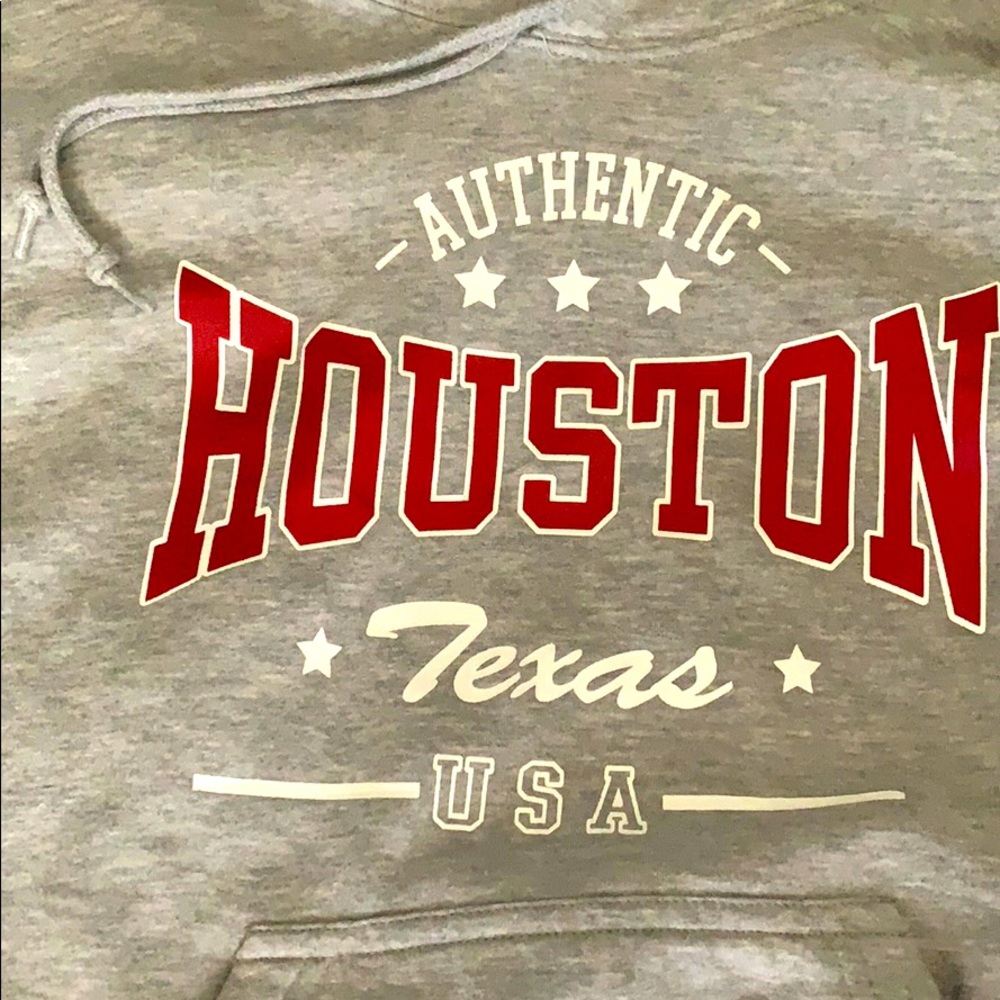 Women’s Houston Texas athletic sweater hoodie grey small